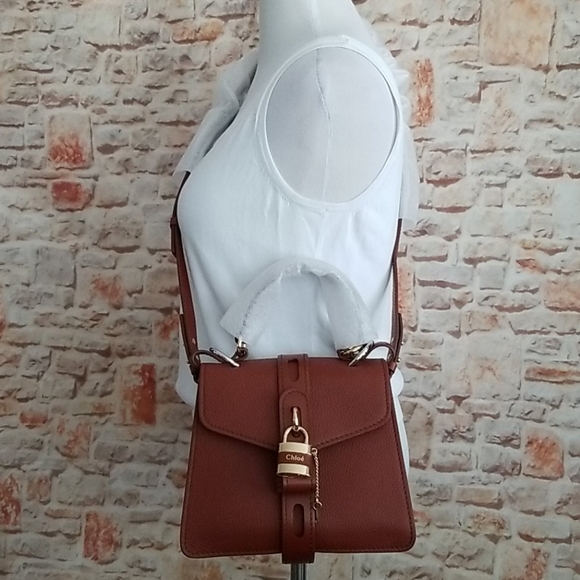 New Chloe Aby Mini Lock & Key Top-Handle Bag - Picture 2 of 15